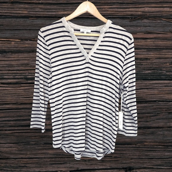 Another Love Black and Gray Relaxed Long Sleeve Tee - Picture 1 of 5